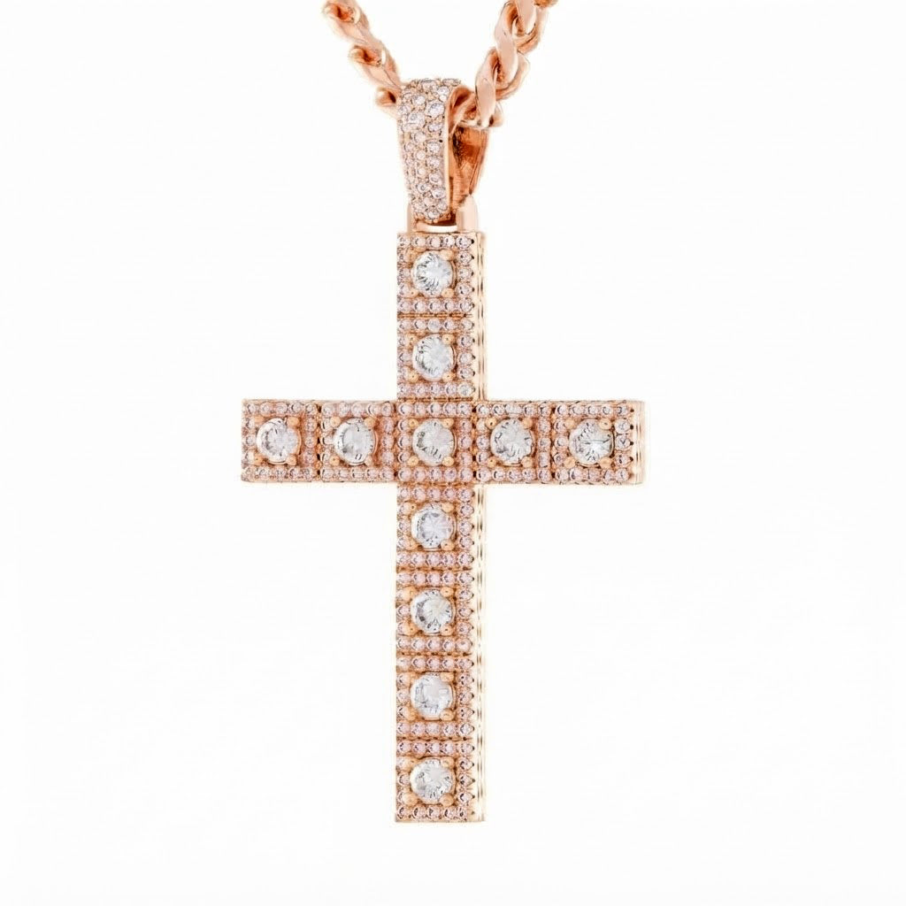 Iced Out Classic Cross Pendant