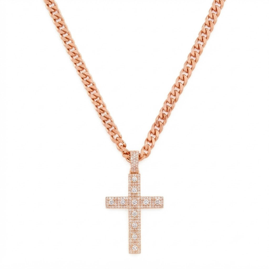 Iced Out Classic Cross Pendant