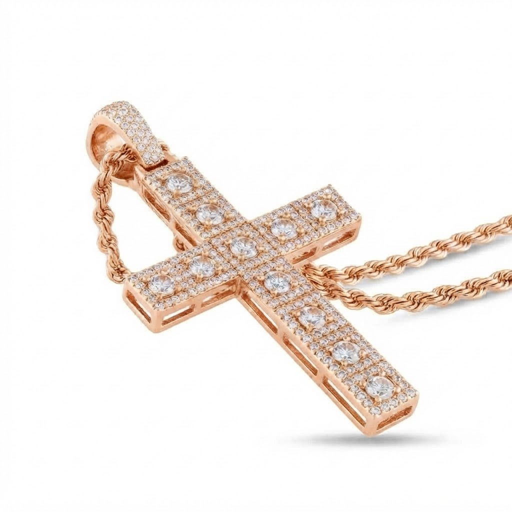 Iced Out Classic Cross Pendant