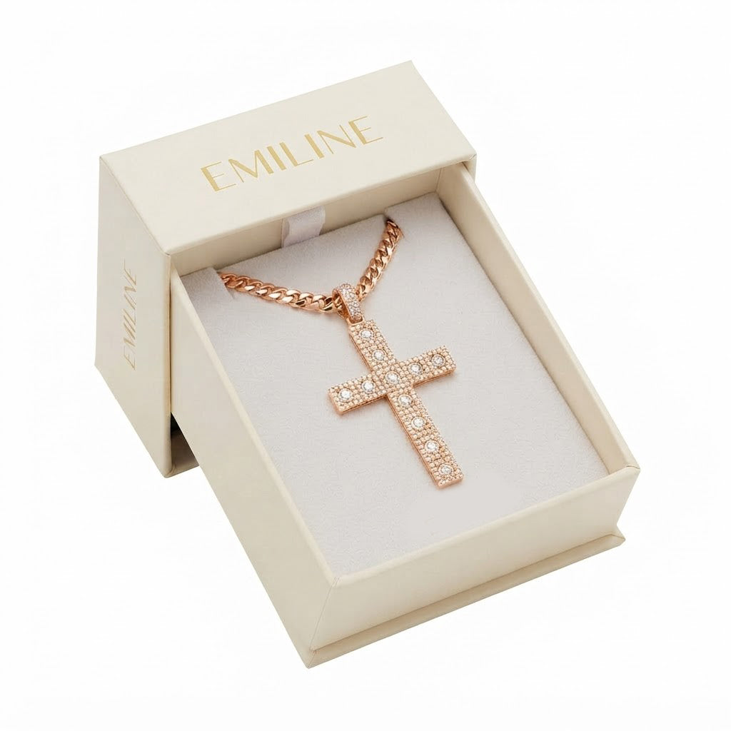 Iced Out Classic Cross Pendant