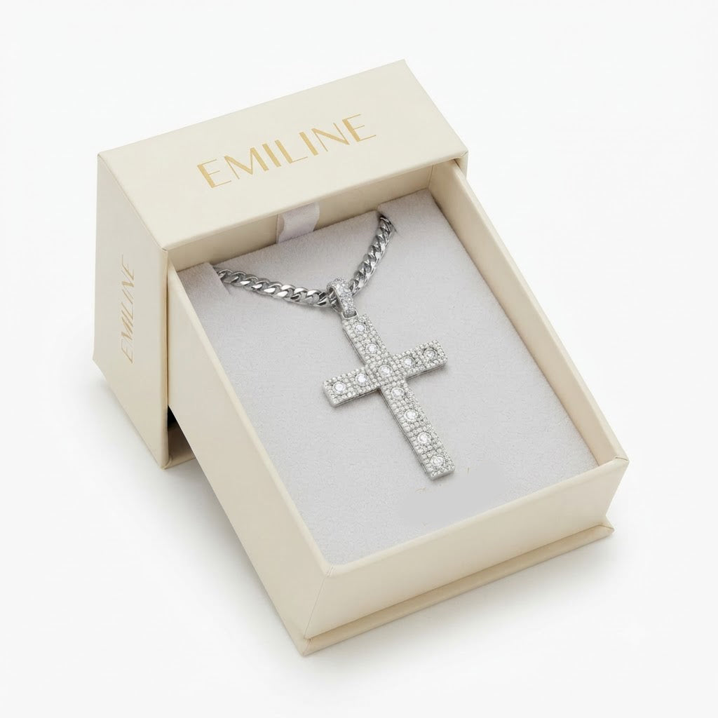 Iced Out Classic Cross Pendant