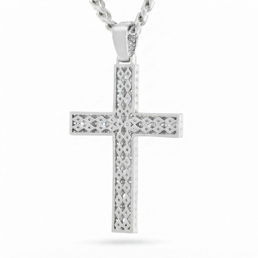 Iced Out Classic Cross Pendant