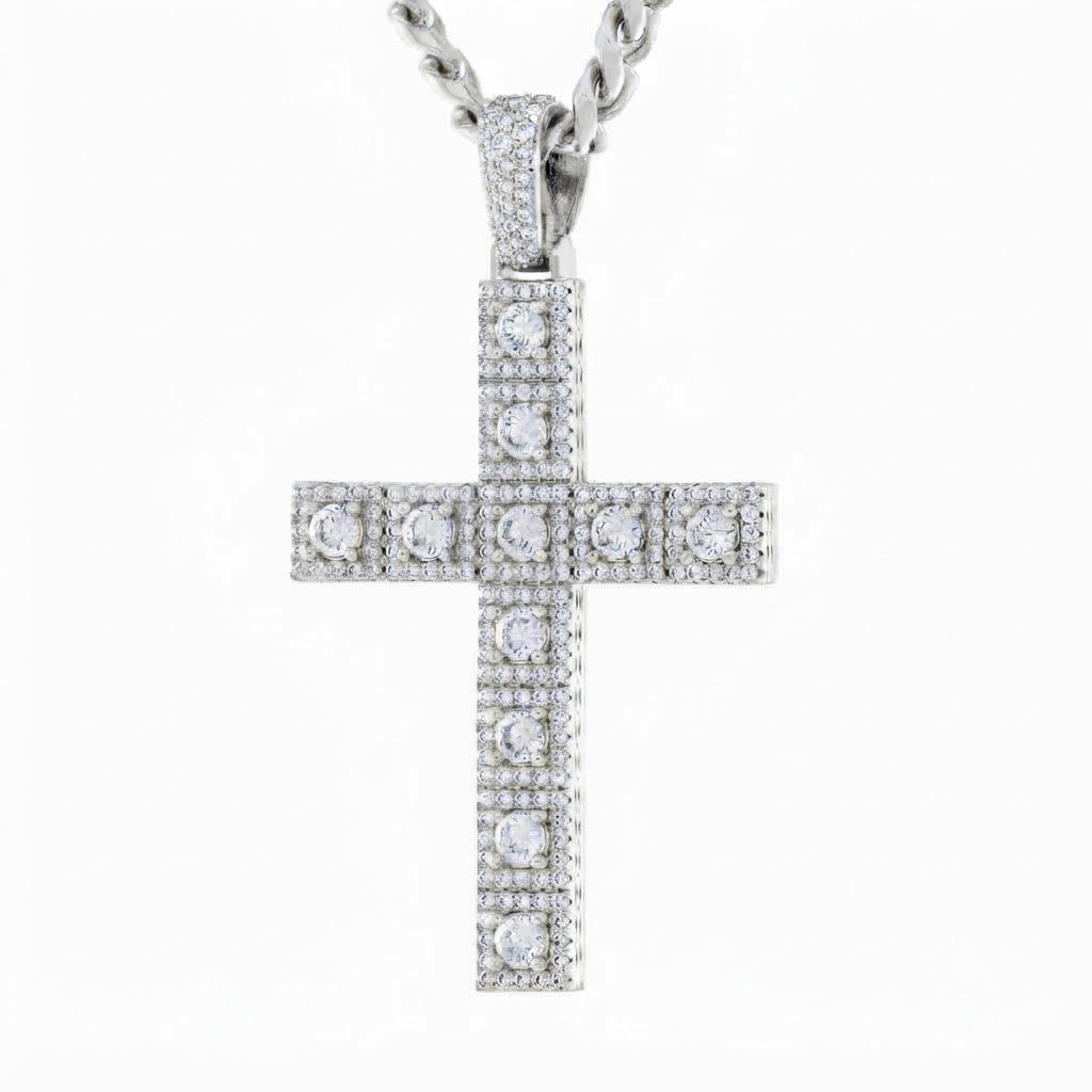 Iced Out Classic Cross Pendant