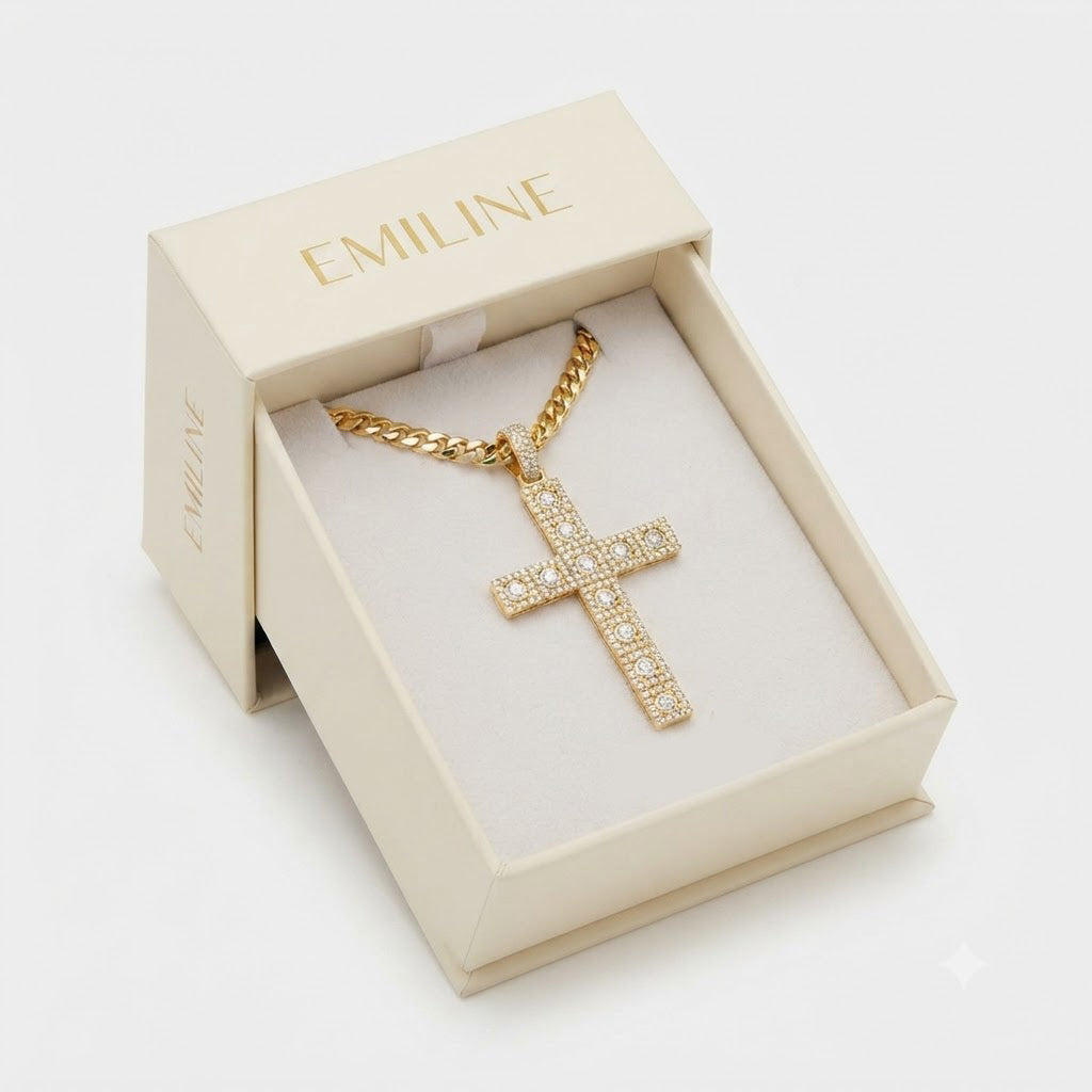 Iced Out Classic Cross Pendant