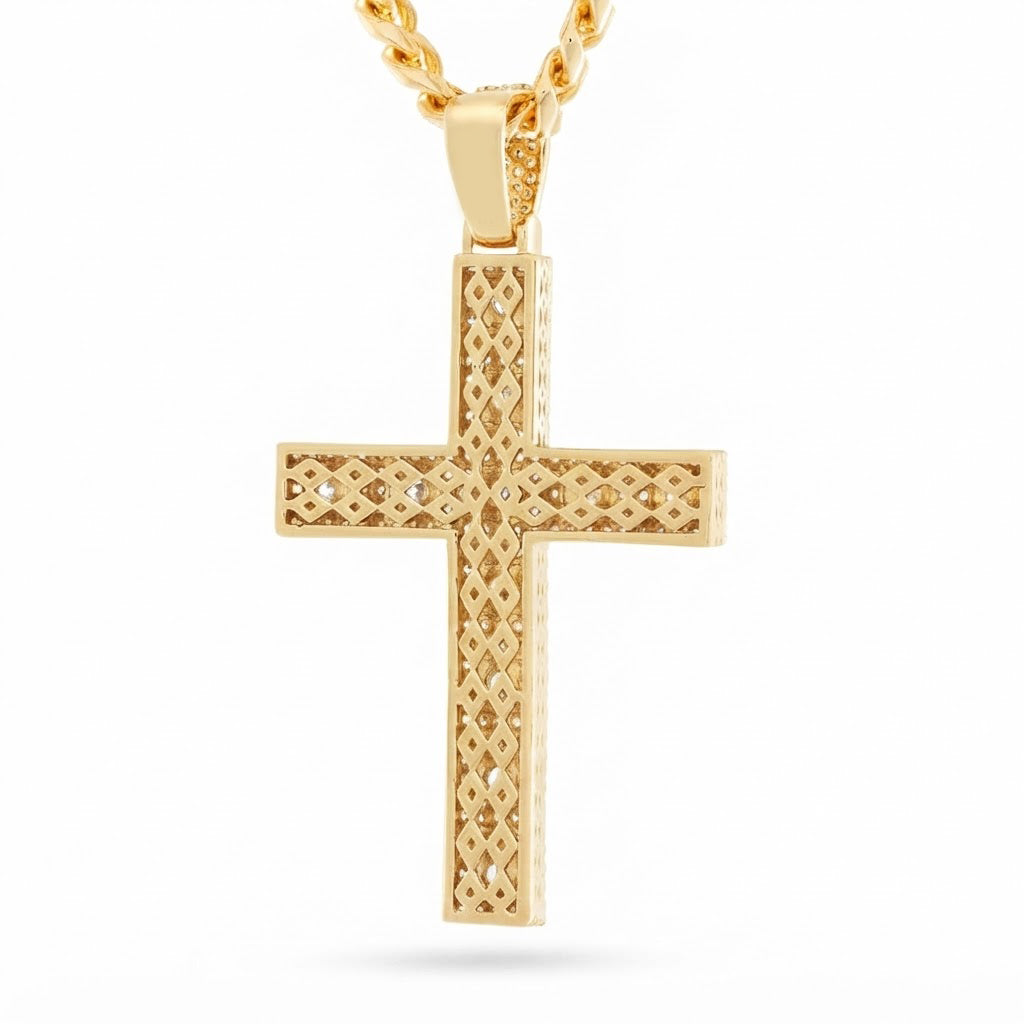 Iced Out Classic Cross Pendant