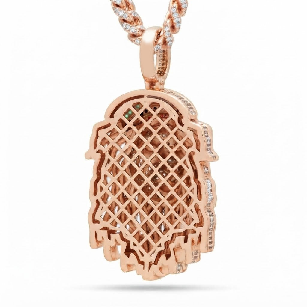 Iced Out Dreadlock Portrait Pendant