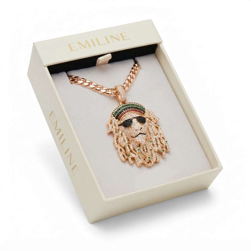 Iced Out Dreadlock Portrait Pendant