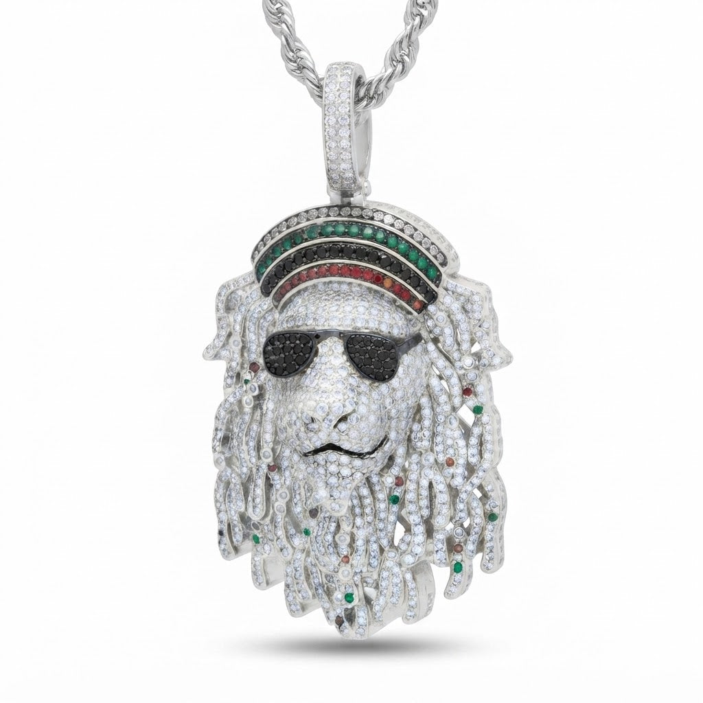 Iced Out Dreadlock Portrait Pendant