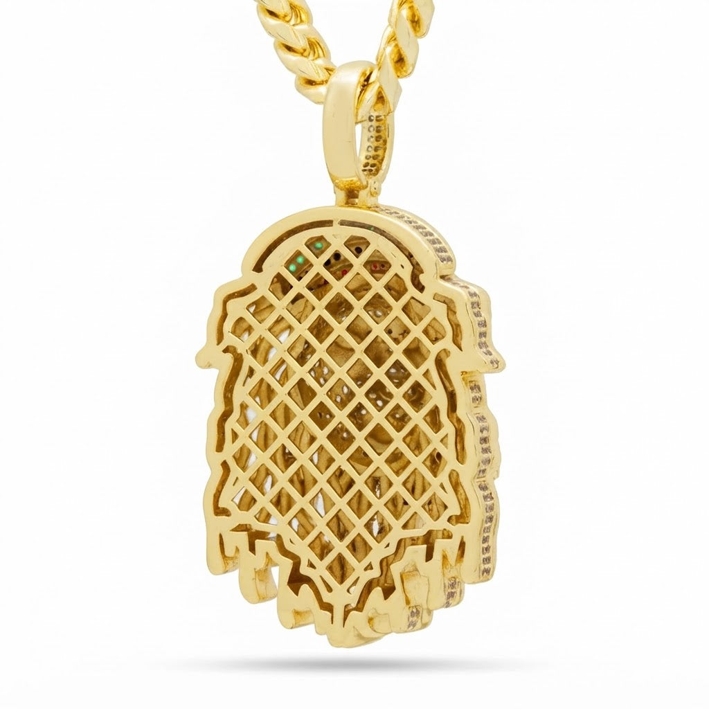 Iced Out Dreadlock Portrait Pendant