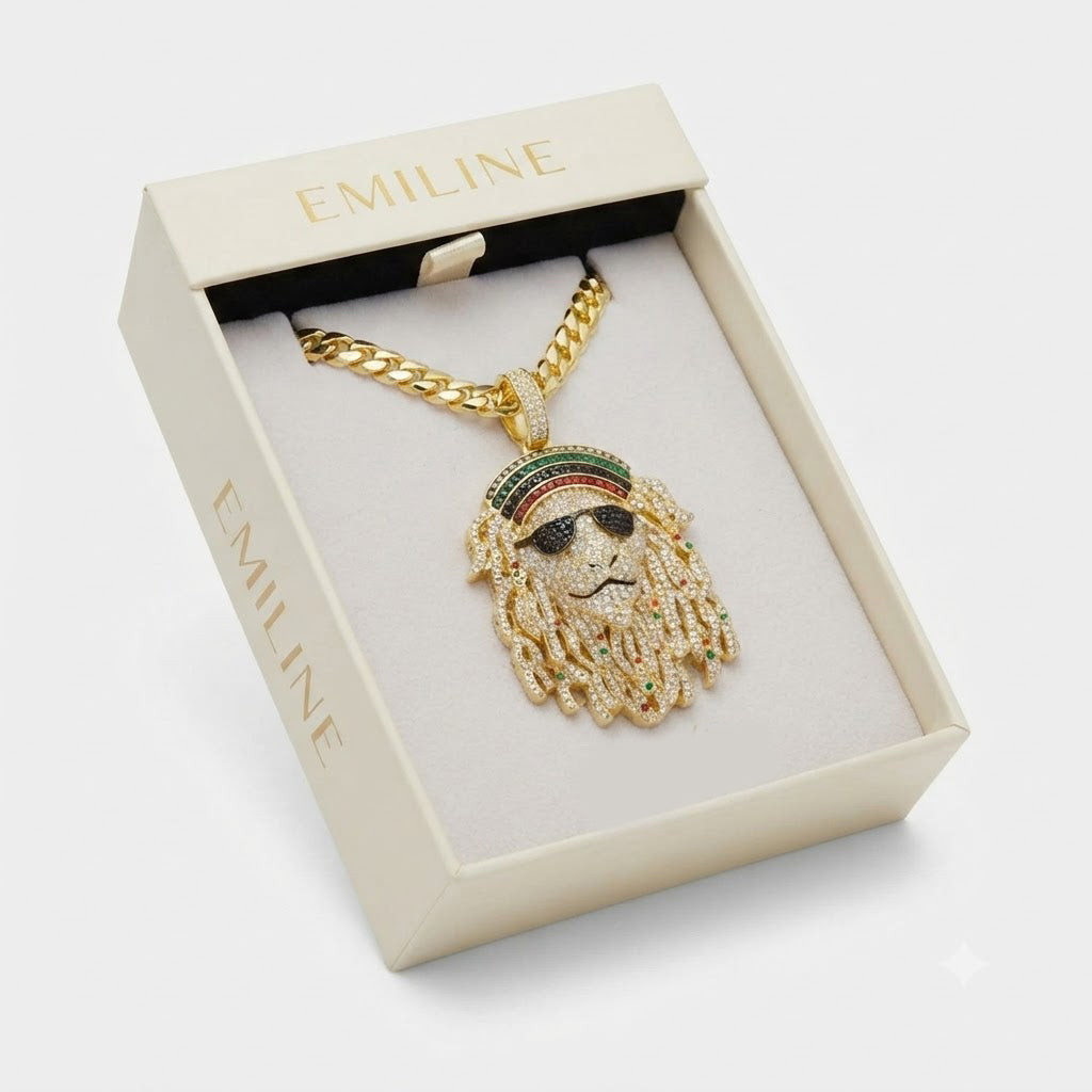Iced Out Dreadlock Portrait Pendant