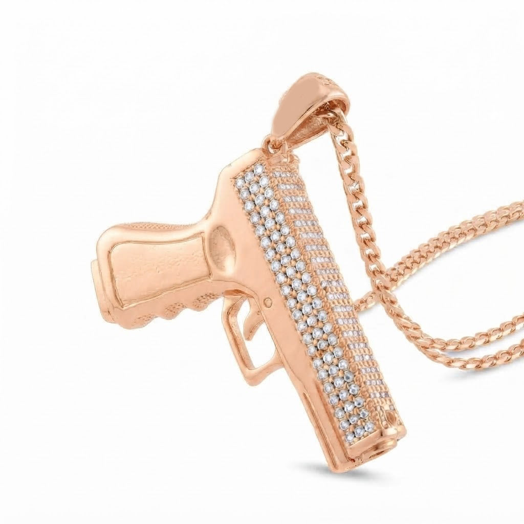Iced Out Pistol Pendant