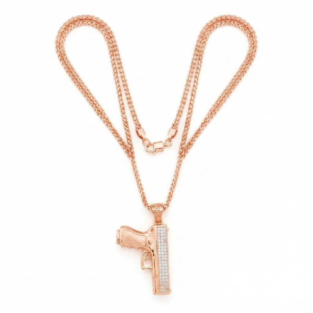 Iced Out Pistol Pendant