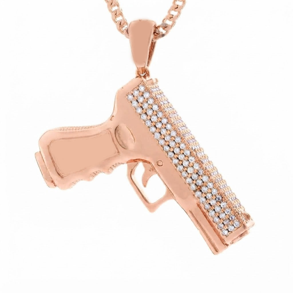 Iced Out Pistol Pendant