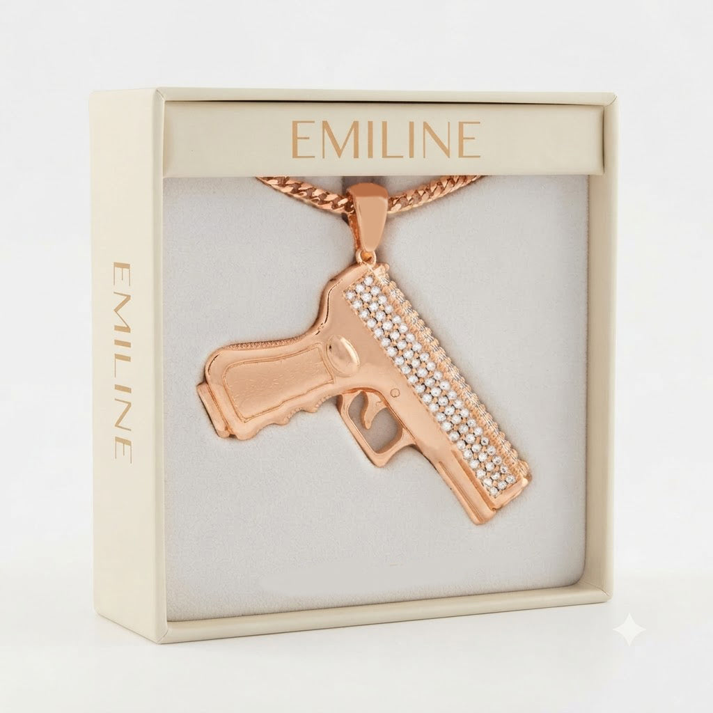 Iced Out Pistol Pendant
