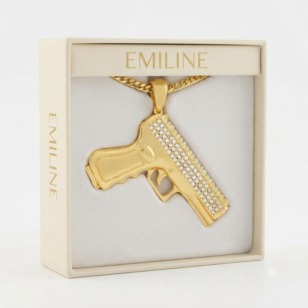 Iced Out Pistol Pendant