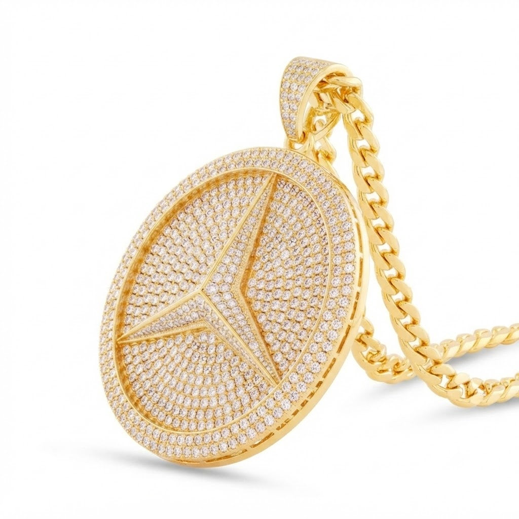 Three Point Star Emblem Pendant