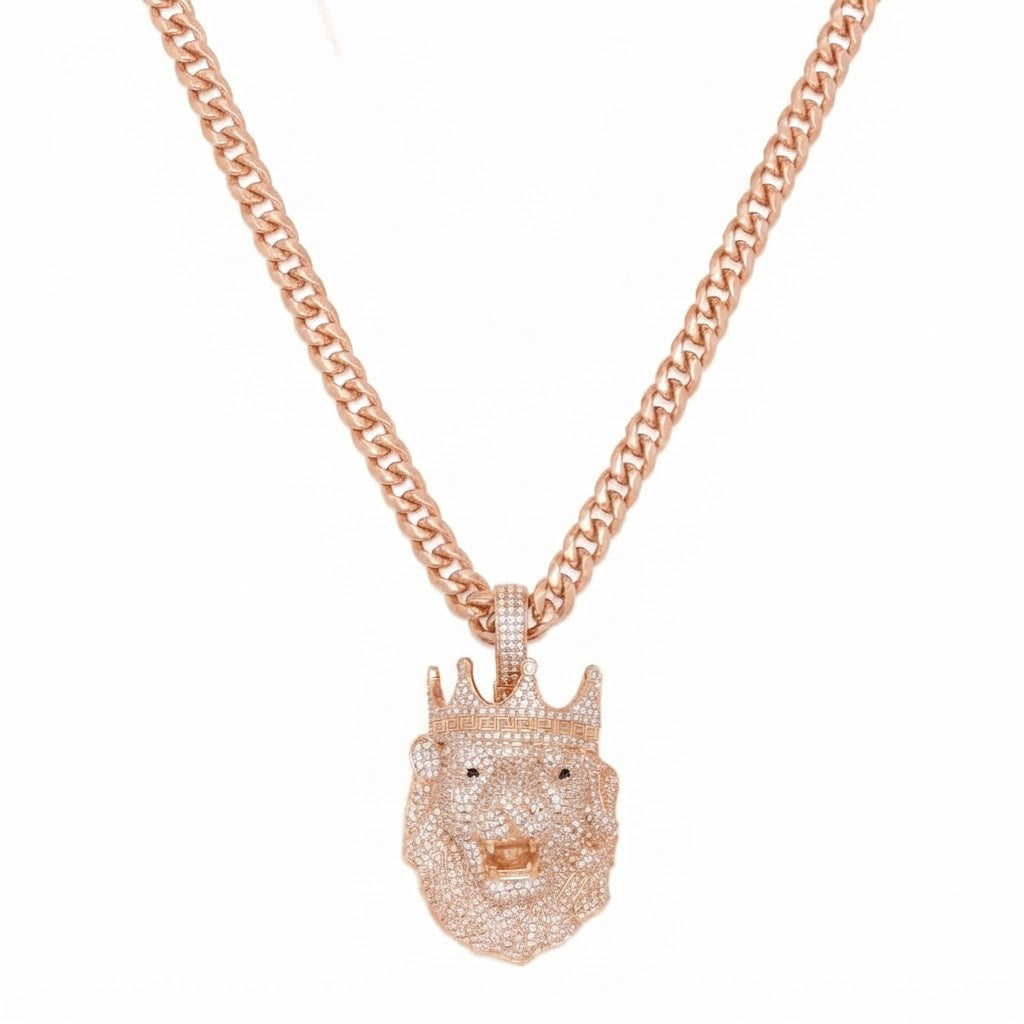 Crowned Lion Head Pendant