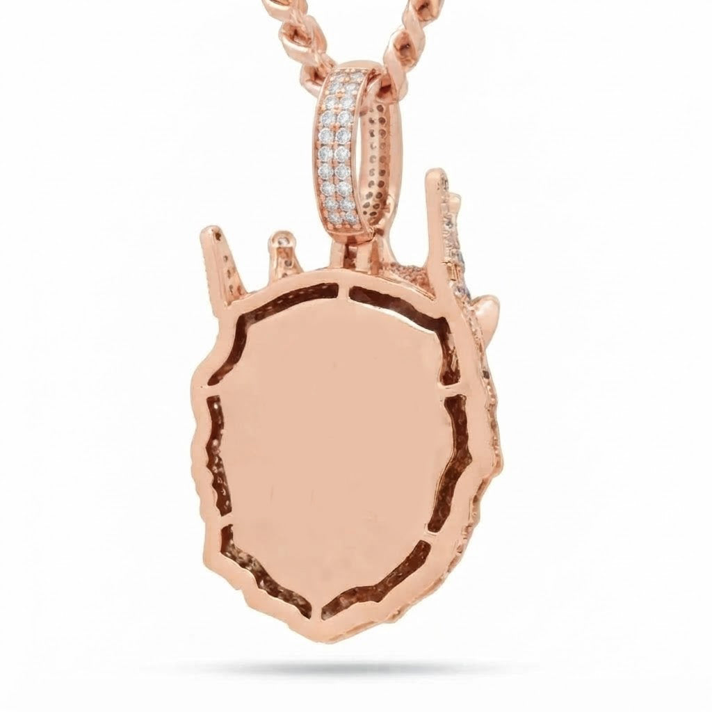 Crowned Lion Head Pendant