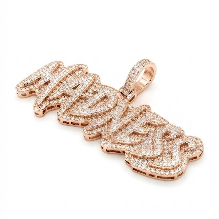 MADNESS Graffiti Letter Diamond Pendant