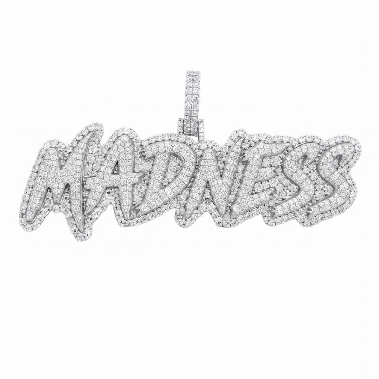 MADNESS Graffiti Letter Diamond Pendant