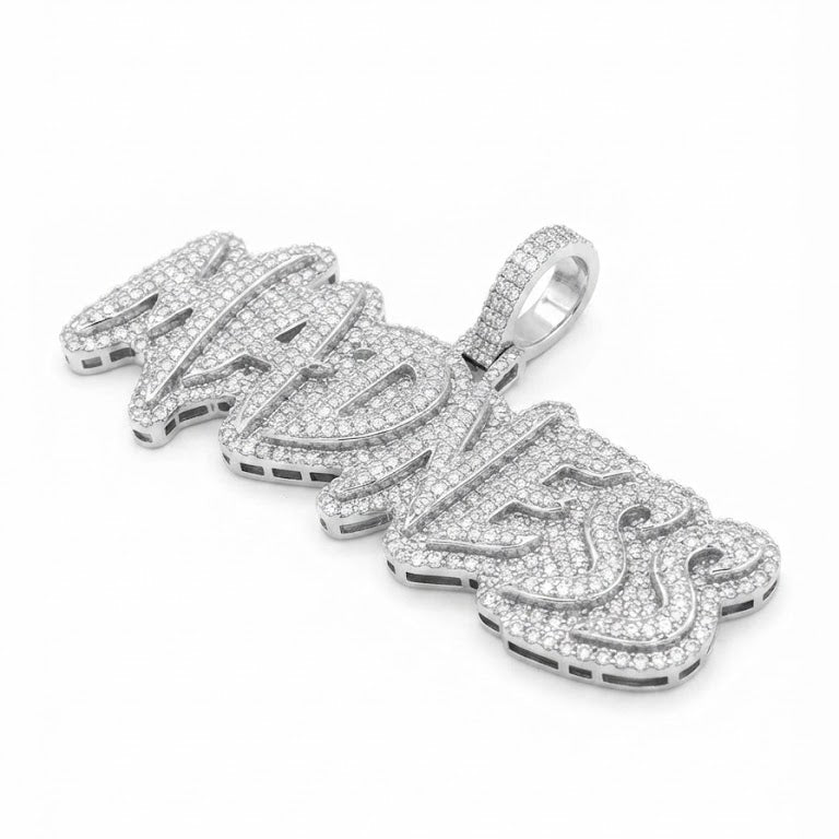 MADNESS Graffiti Letter Diamond Pendant