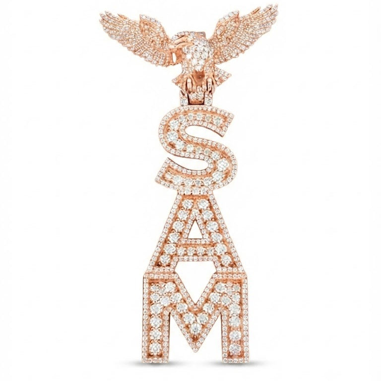 Eagle Top SAM Letter Pendant