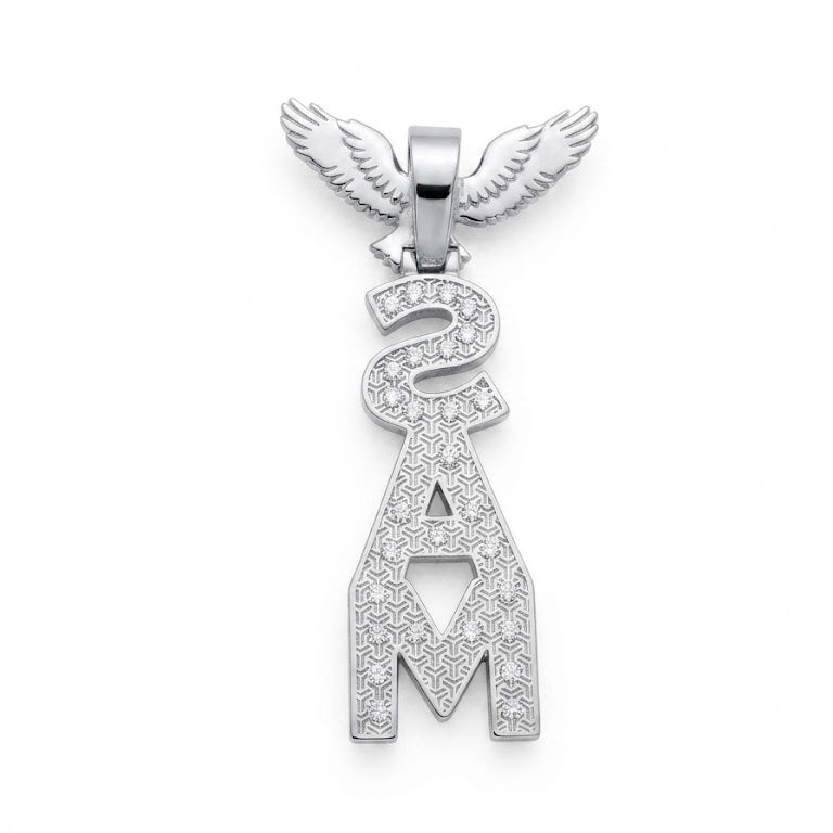 Eagle Top SAM Letter Pendant