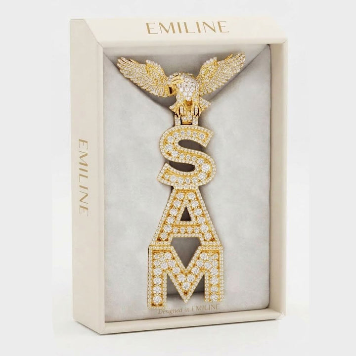 Eagle Top SAM Letter Pendant