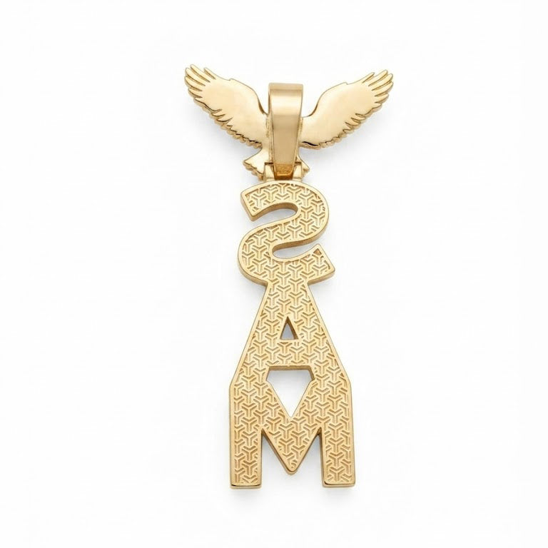 Eagle Top SAM Letter Pendant