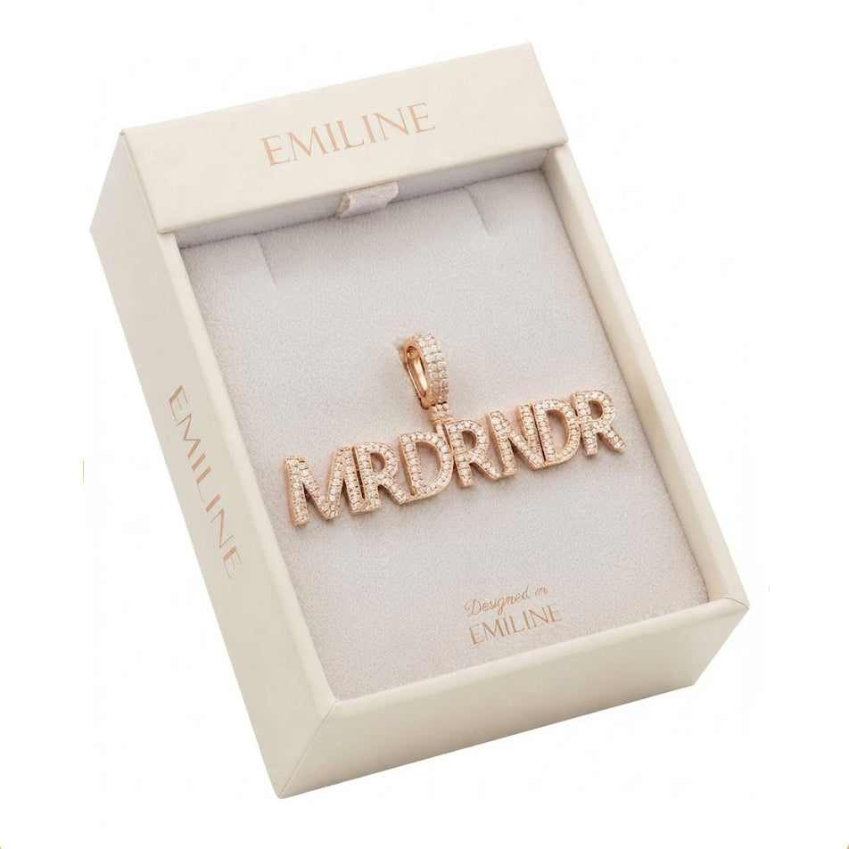 Custom Name Letter Diamond Pendant