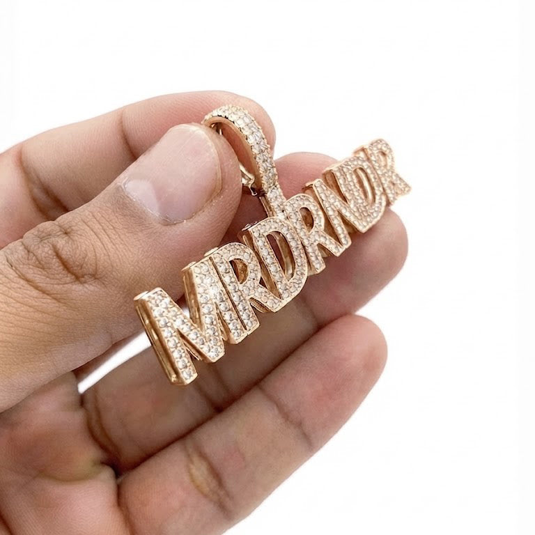 Custom Name Letter Diamond Pendant