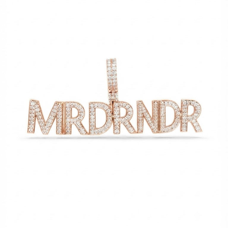 Custom Name Letter Diamond Pendant