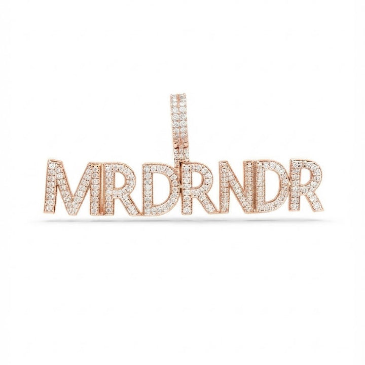 Custom Name Letter Diamond Pendant