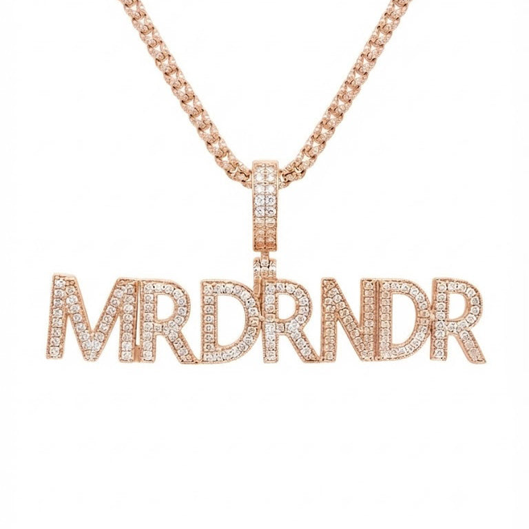 Custom Name Letter Diamond Pendant