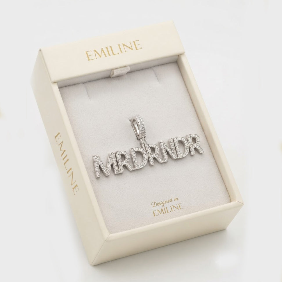 Custom Name Letter Diamond Pendant