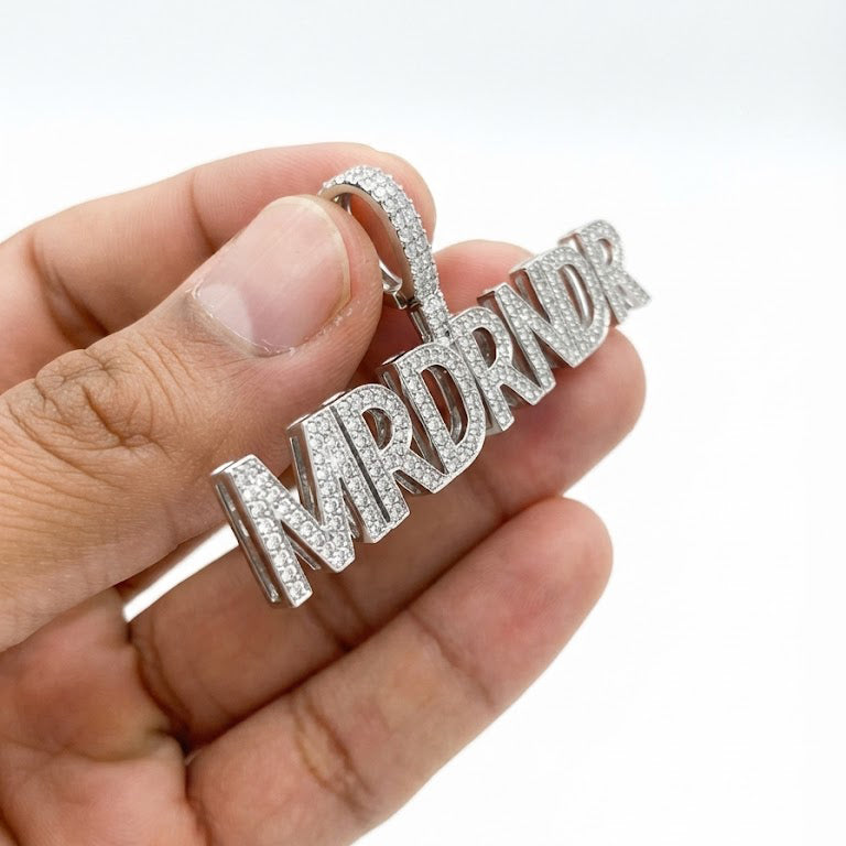 Custom Name Letter Diamond Pendant