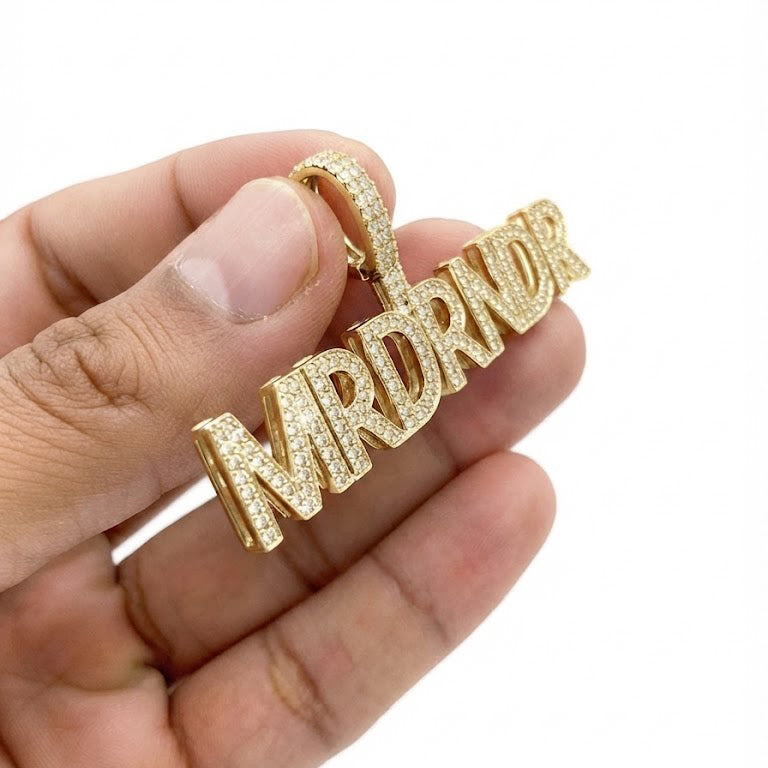 Custom Name Letter Diamond Pendant