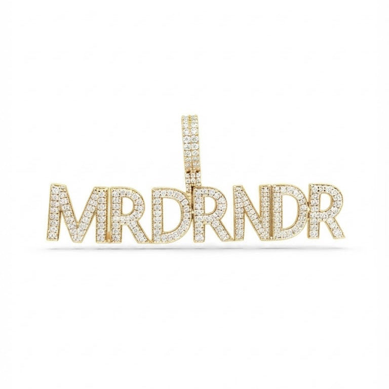 Custom Name Letter Diamond Pendant