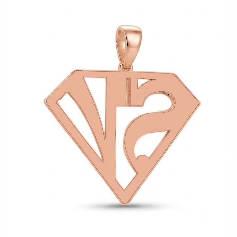 Diamond Shape Custom Letter Pendant