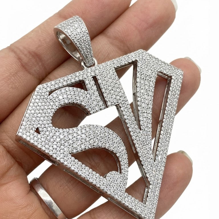 Diamond Shape Custom Letter Pendant