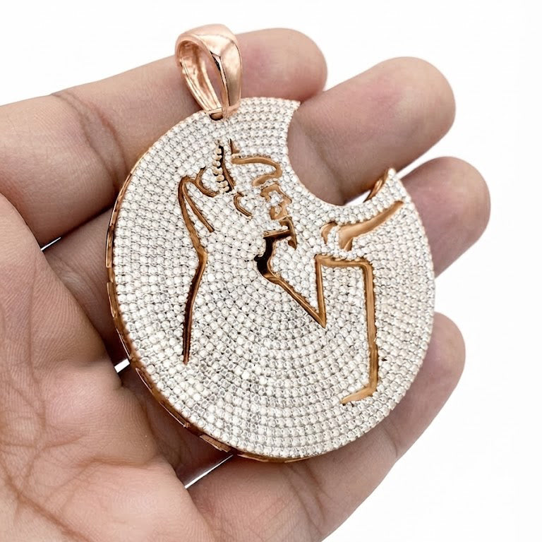 Crescent Moon Astronaut Pendant