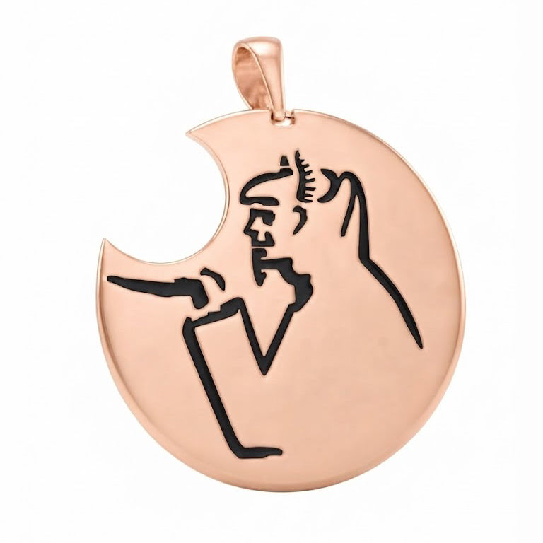 Crescent Moon Astronaut Pendant