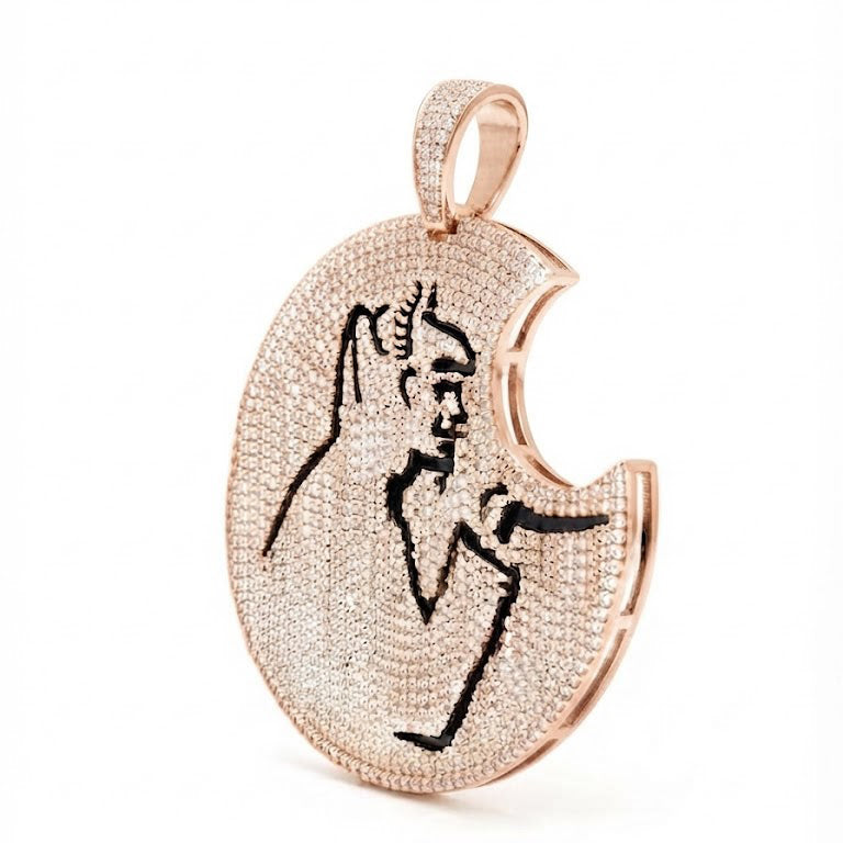 Crescent Moon Astronaut Pendant