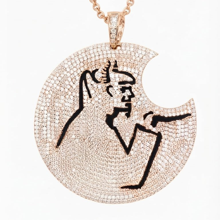 Crescent Moon Astronaut Pendant