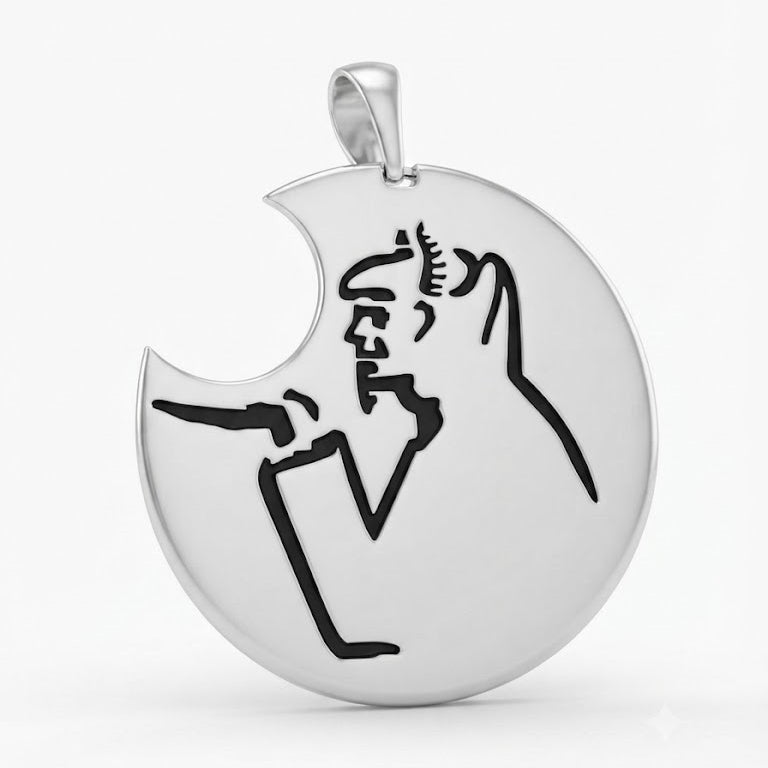 Crescent Moon Astronaut Pendant