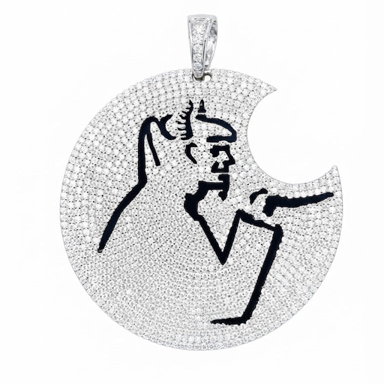 Crescent Moon Astronaut Pendant