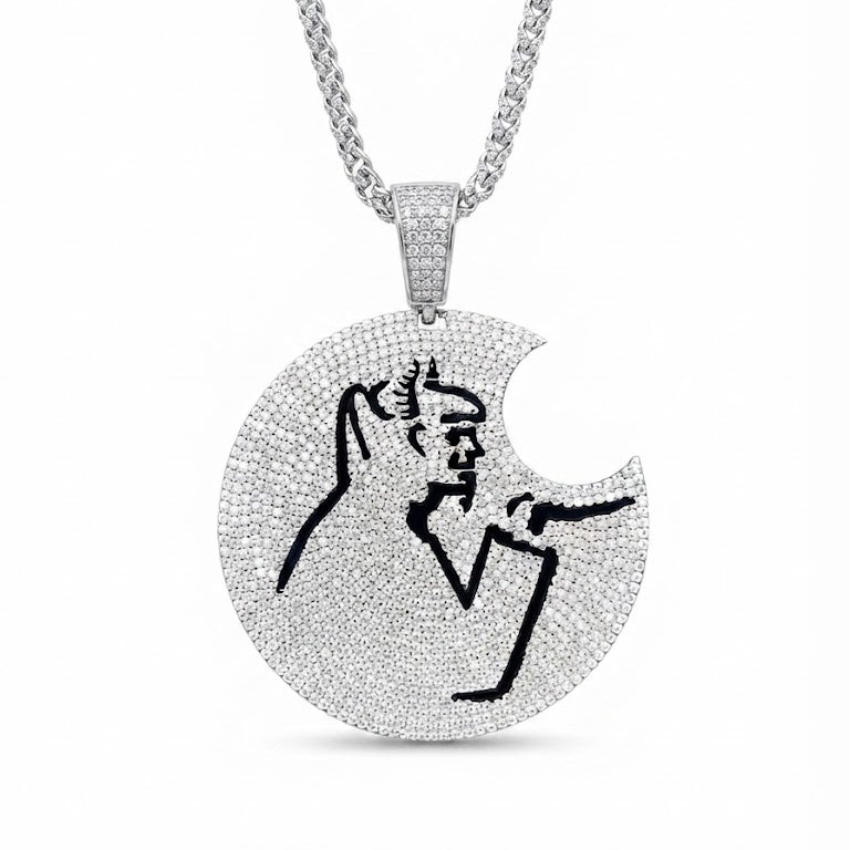 Crescent Moon Astronaut Pendant