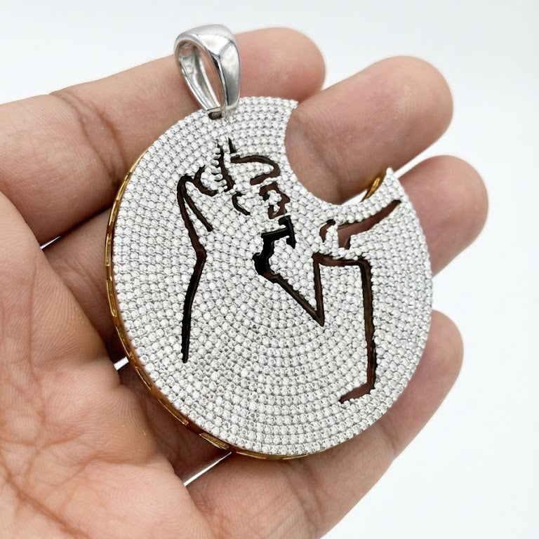 Crescent Moon Astronaut Pendant