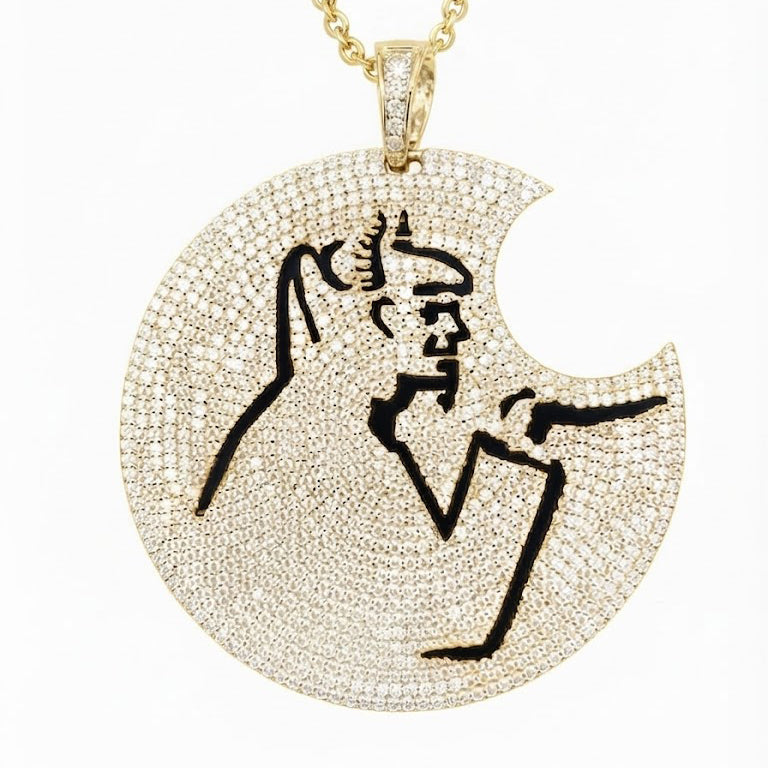 Crescent Moon Astronaut Pendant