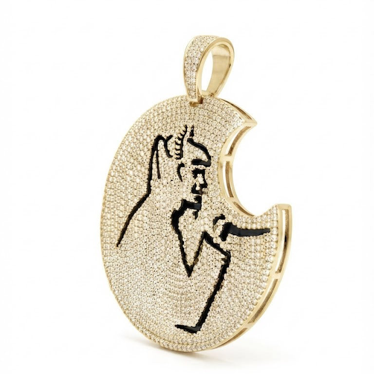 Crescent Moon Astronaut Pendant